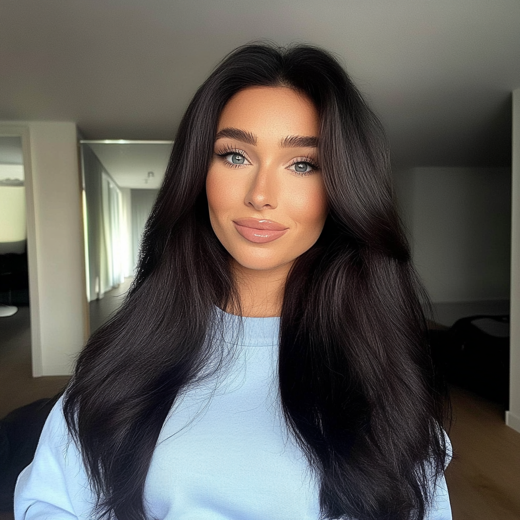 JET BLACK #1 Sam Conan™ Invisible Tape-In European Hair Extensions 50 grams net