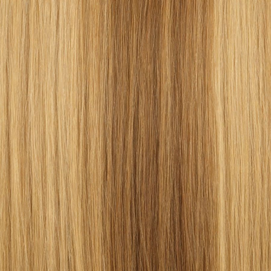 Light Blonde with Medium Brown Blend (#P8/10B) Nano-Rings Extensions European Hair by Sam Conan ™