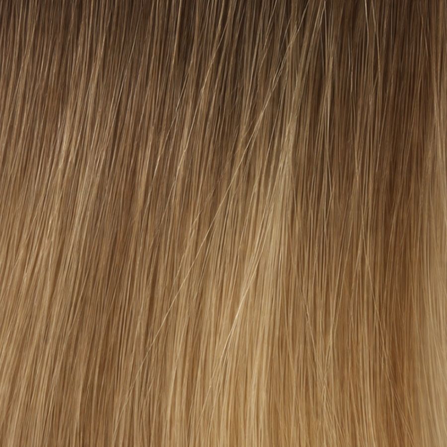 Medium Brown to Light Blonde Blend (#B4T8/10E) Nano-Rings Extensions European Hair by Sam Conan ™