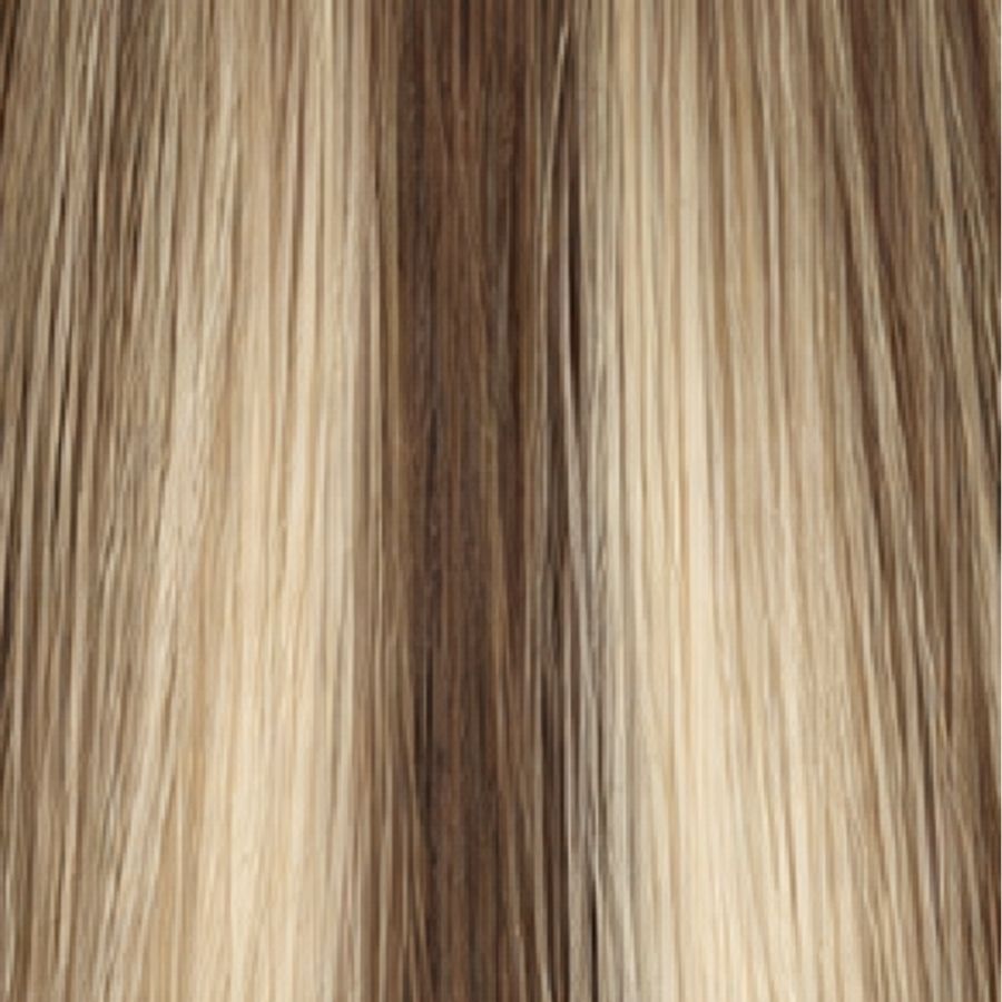 Rooted Medium Brown to Light Ash Blonde (#B5A/5AT60) Invisible Wire Extensions – European Hair – Sam Conan™
