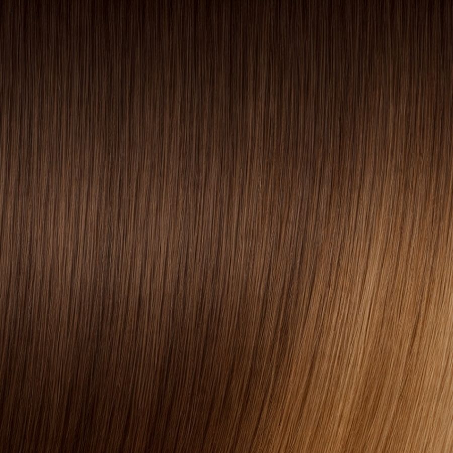 Deep Chestnut Brown to Warm Caramel (#T3/8) Nano-Rings Extensions European Hair by Sam Conan ™