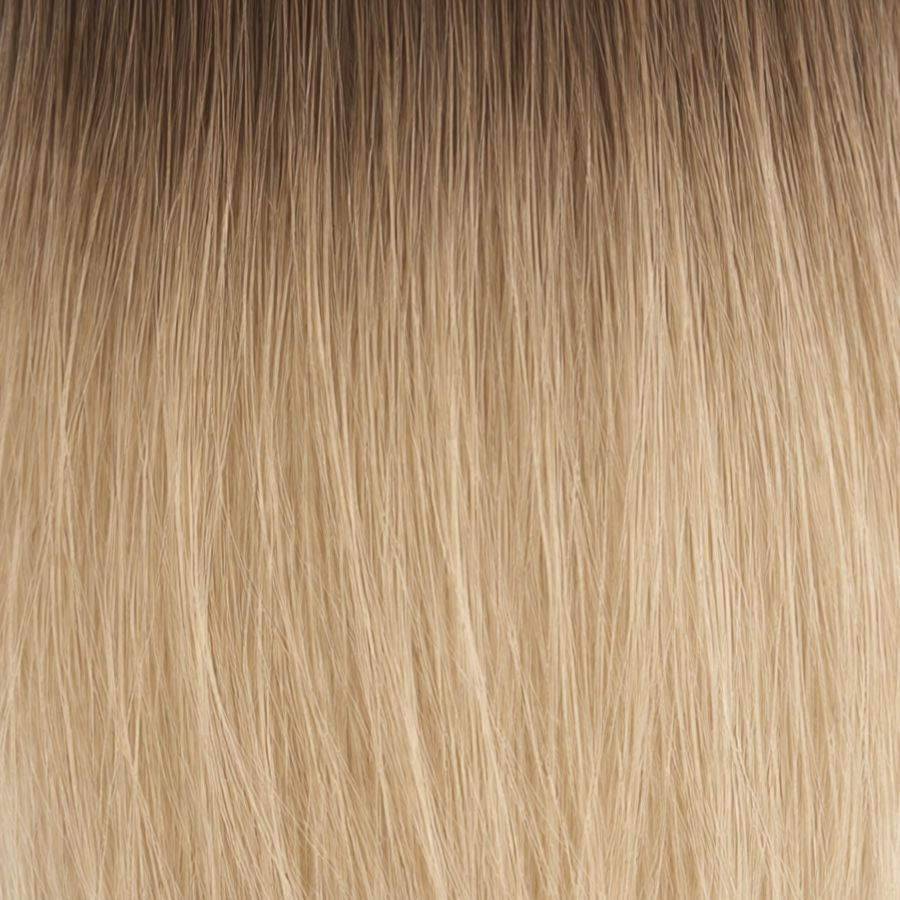 Rooted Dark Blonde to Beige Blonde (#06T9A) Micro-Loop Extensions – European Hair – Sam Conan™