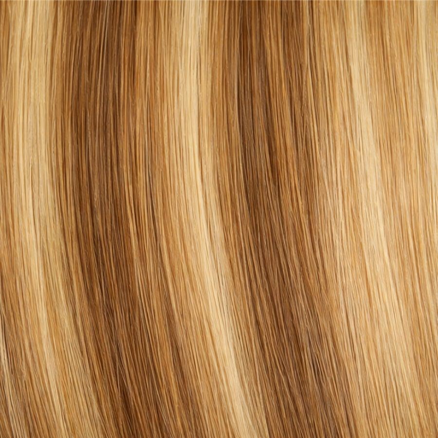 Rooted Dark Blonde to Light Ash Blonde (#P7/10D/11A) Nano-Rings Extensions – European Hair – Sam Conan™