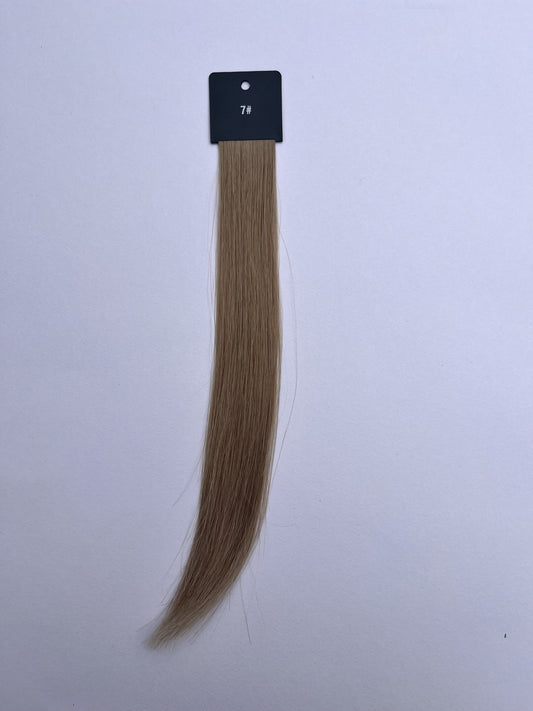 Light Brown (#7) Invisible Tape-In Extensions – European Hair – Sam Conan™