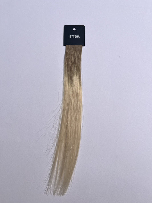 Rooted Dark Blonde to Light Ash Blonde (#B7T60A) Invisible Tape-In Extensions – European Hair – Sam Conan™