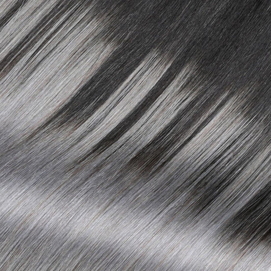 Ombre Gray Nano-Rings Extensions – European Hair – Sam Conan™