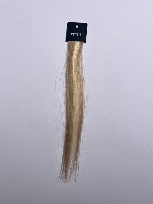 Ash Blonde to Platinum Blonde Mix (#P17/613) Invisible Wire Extensions – European Hair – Sam Conan™