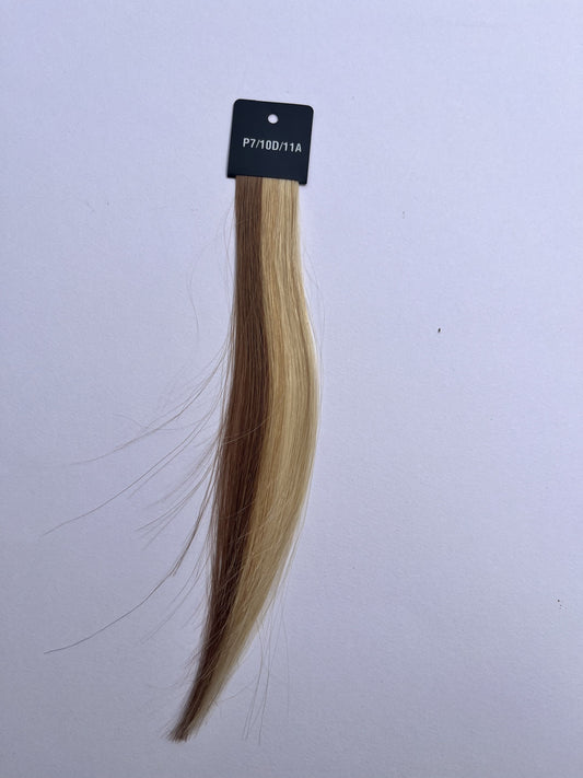 Rooted Dark Blonde to Light Ash Blonde (#P7/10D/11A) Clip-in Extensions – European Hair – Sam Conan™