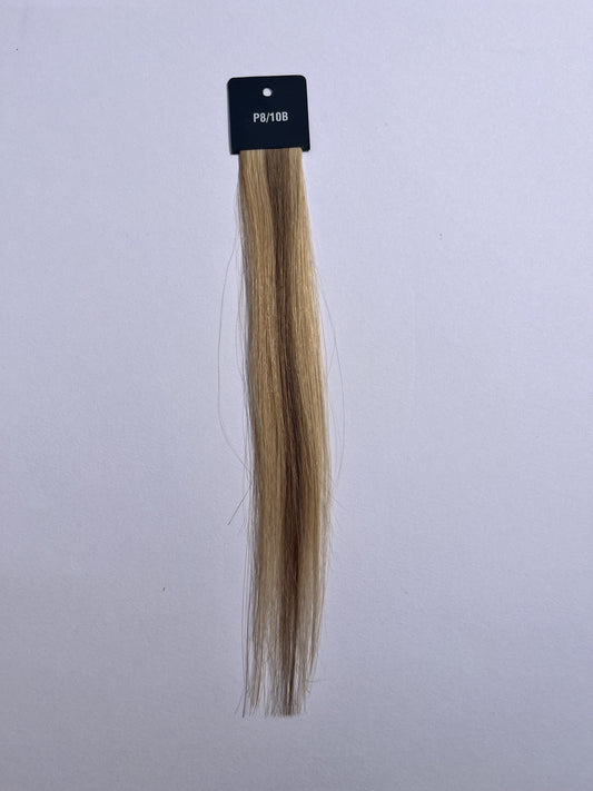 Light Blonde with Medium Brown Blend (#P8/10B) Invisible Tape-In Extensions – European Hair – Sam Conan™