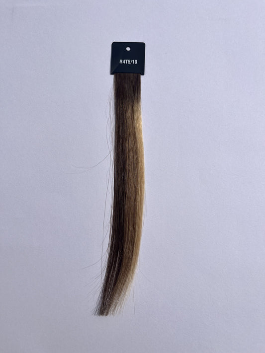 Dark Brown to Light Blonde Blend (#R4T5/10) Clip-in Extensions – European Hair – Sam Conan™