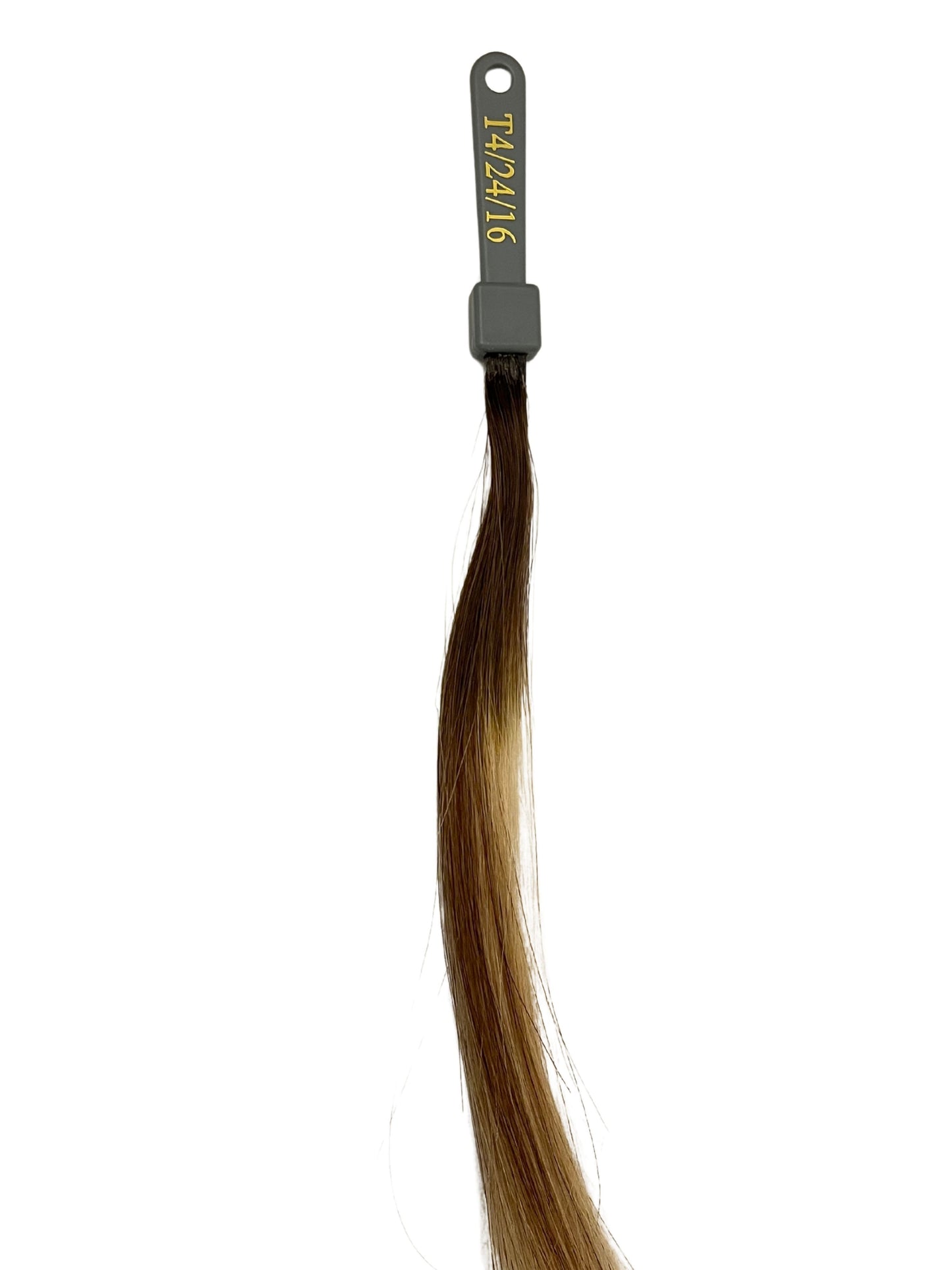 Warm Chestnut to Honey Blonde (#T4/24/16) Nano-Rings Extensions – European Hair – Sam Conan™